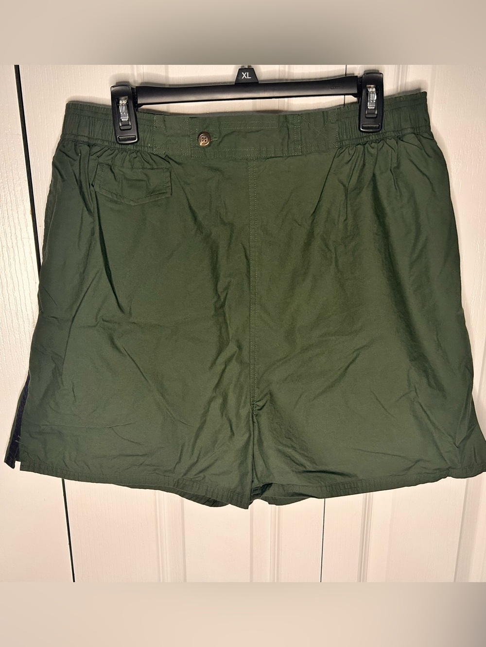 Polo by Ralph Lauren Mens 38 Green Board Button Shorts Elastic Waist Vintage